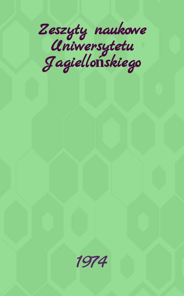 Zeszyty naukowe Uniwersytetu Jagiellońskiego