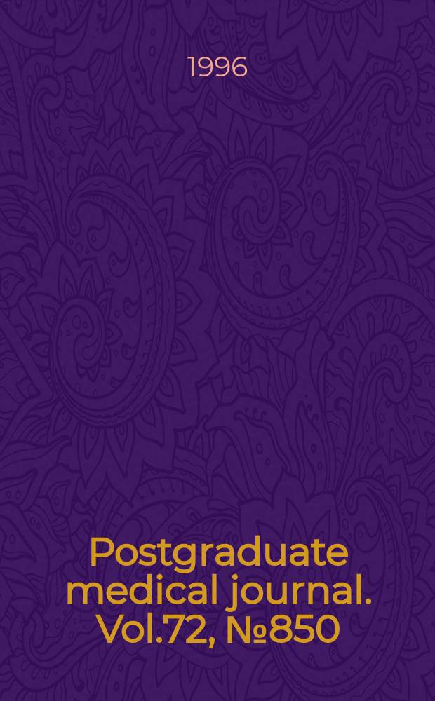 Postgraduate medical journal. Vol.72, №850