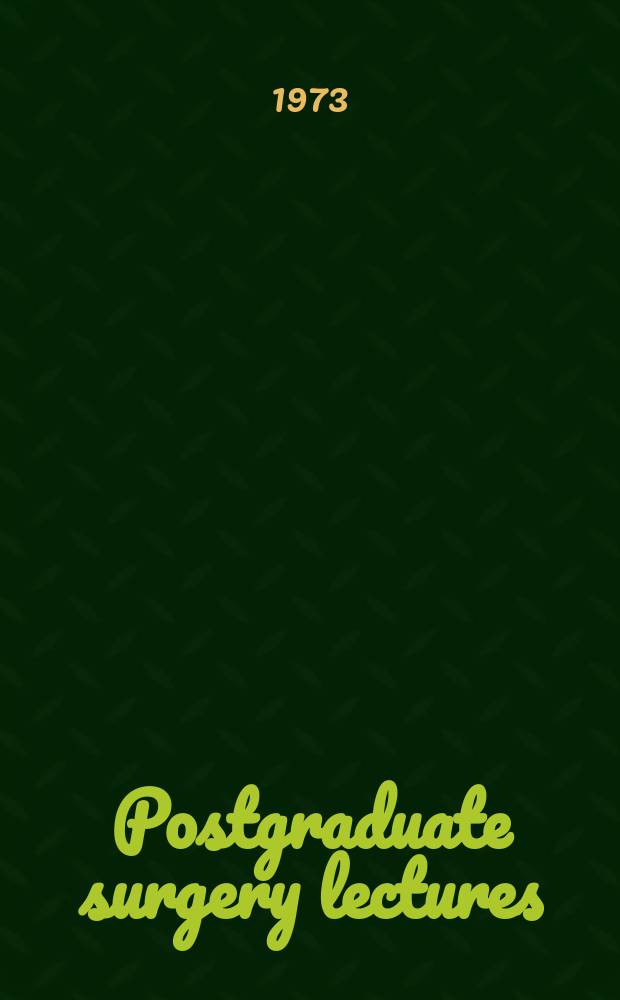 Postgraduate surgery lectures