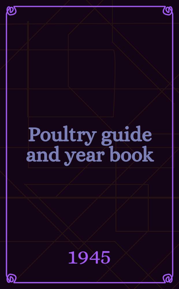 Poultry guide and year book