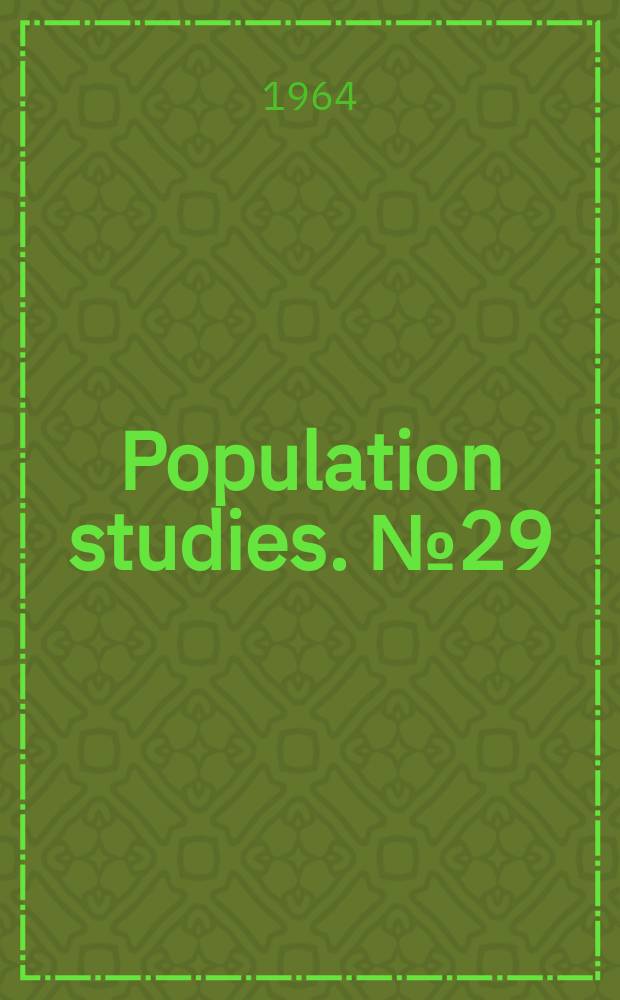 Population studies. №29 : Многоязычный демографический словарь