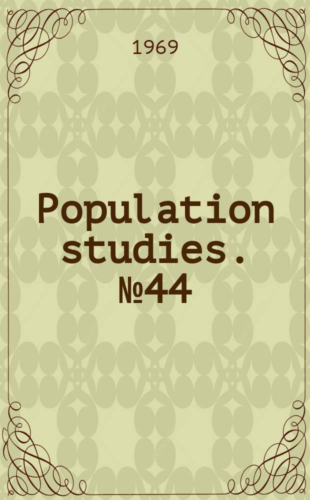 Population studies. №44 : Growth of the world's urban and rural population, 1920-2000