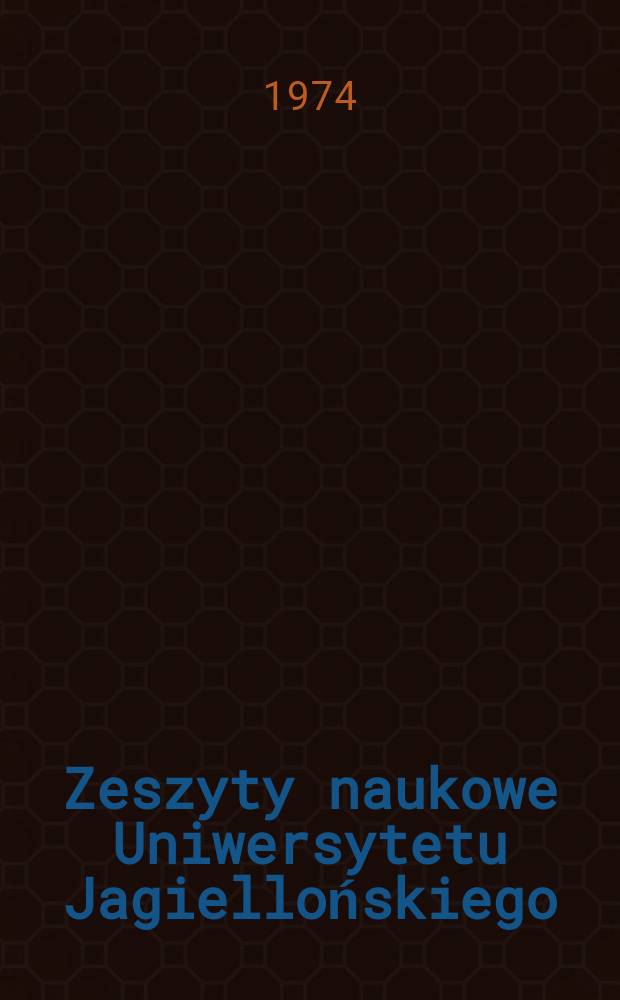 Zeszyty naukowe Uniwersytetu Jagiellońskiego