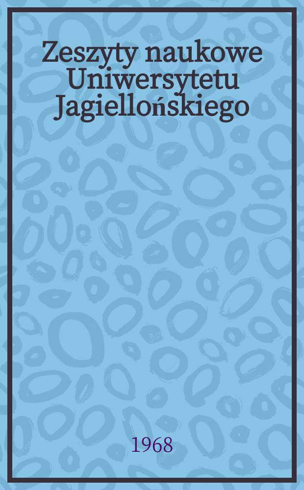 Zeszyty naukowe Uniwersytetu Jagiellońskiego