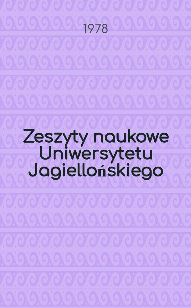 Zeszyty naukowe Uniwersytetu Jagiellońskiego