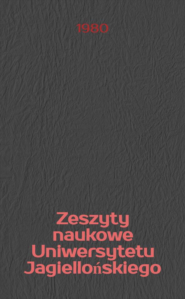 Zeszyty naukowe Uniwersytetu Jagiellońskiego : Teoria pól językowych