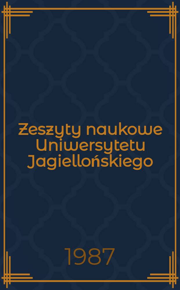 Zeszyty naukowe Uniwersytetu Jagiellońskiego : In memoriam Mieczysław Małecki