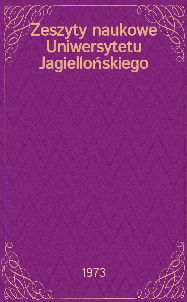 Zeszyty naukowe Uniwersytetu Jagiellońskiego