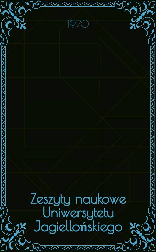 Zeszyty naukowe Uniwersytetu Jagiellońskiego