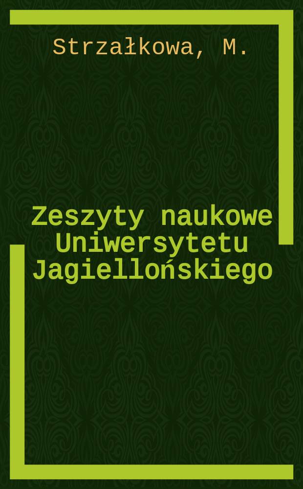 Zeszyty naukowe Uniwersytetu Jagiellońskiego : Au carrefour d'inspiration
