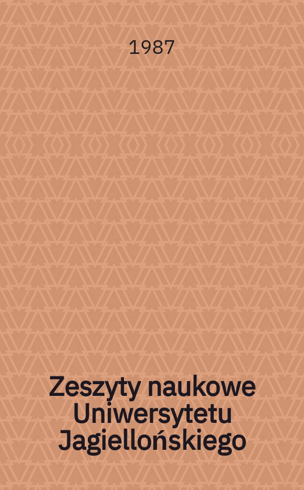 Zeszyty naukowe Uniwersytetu Jagiellońskiego
