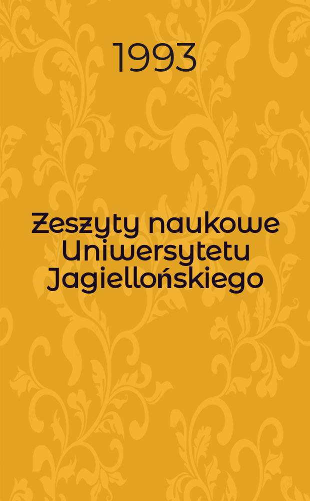 Zeszyty naukowe Uniwersytetu Jagiellońskiego