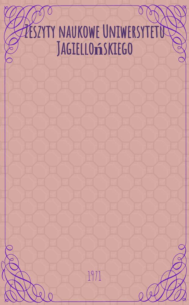 Zeszyty naukowe Uniwersytetu Jagiellońskiego