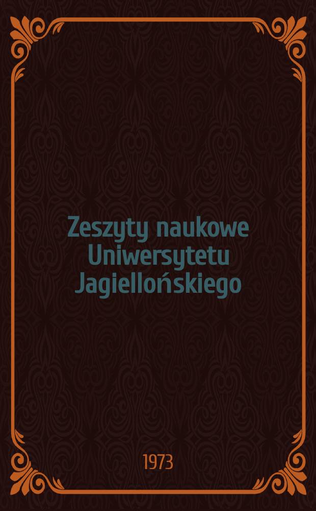 Zeszyty naukowe Uniwersytetu Jagiellońskiego