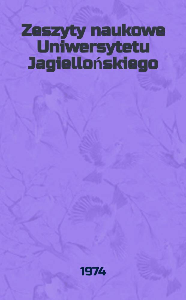 Zeszyty naukowe Uniwersytetu Jagiellońskiego