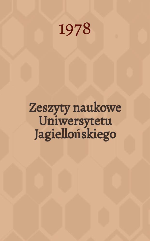 Zeszyty naukowe Uniwersytetu Jagiellońskiego