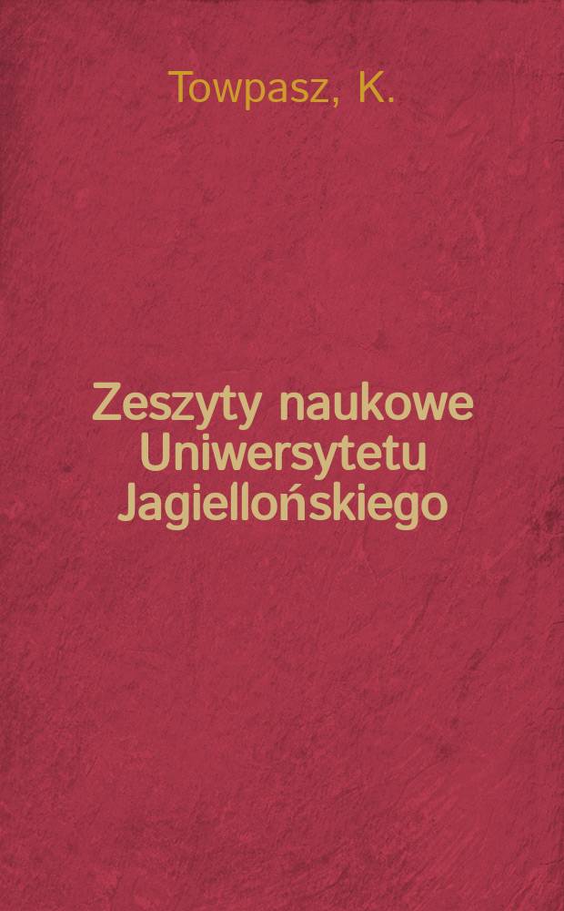 Zeszyty naukowe Uniwersytetu Jagiellońskiego : Rośliny naczyniowe ...