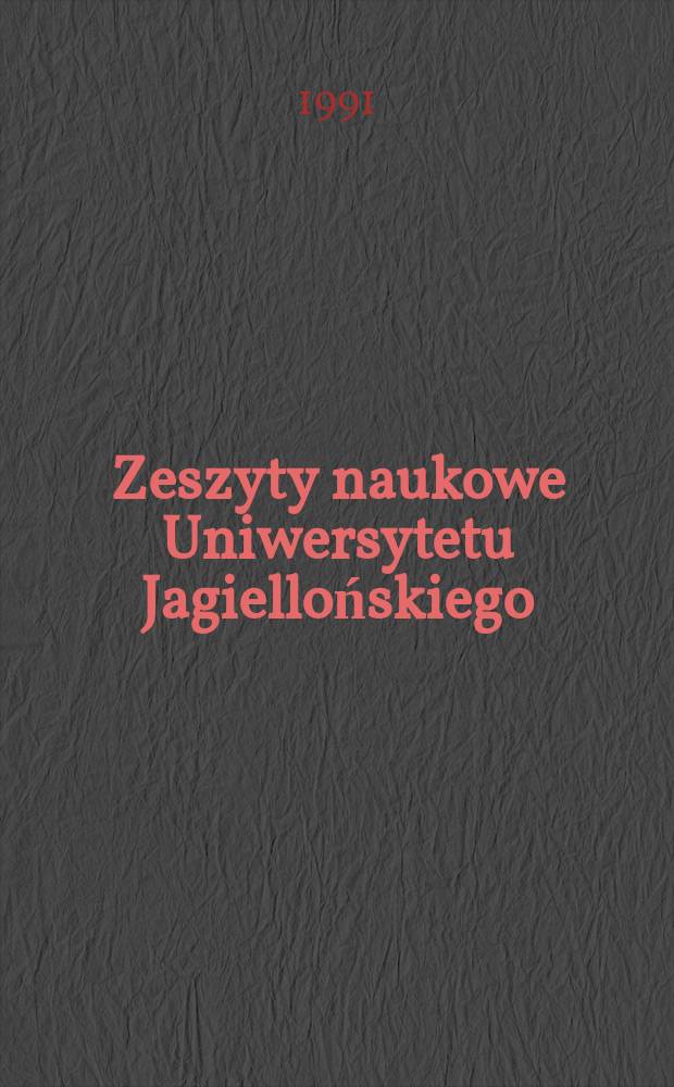 Zeszyty naukowe Uniwersytetu Jagiellońskiego