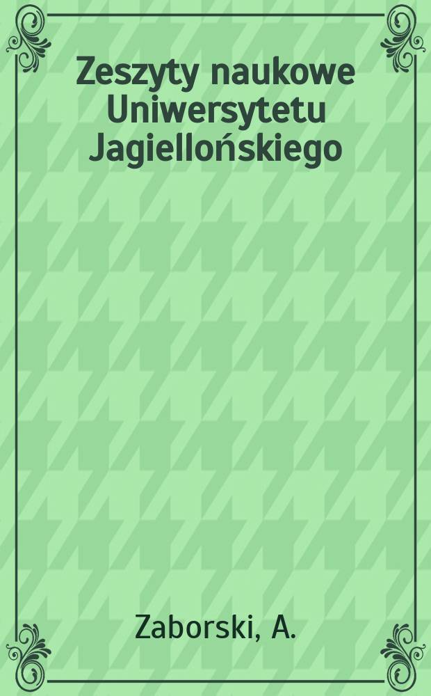 Zeszyty naukowe Uniwersytetu Jagiellońskiego : Studies in Hamito-Semitic