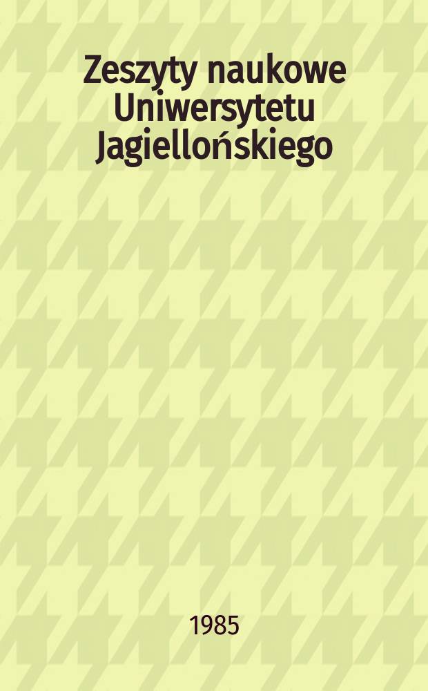 Zeszyty naukowe Uniwersytetu Jagiellońskiego : Studien zum polnisch-deutschen Sprachvergleich