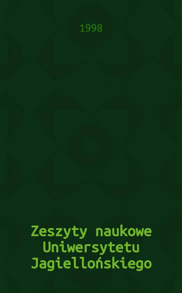Zeszyty naukowe Uniwersytetu Jagiellońskiego