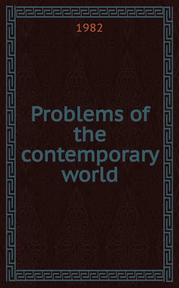 Problems of the contemporary world : Democracy and politics