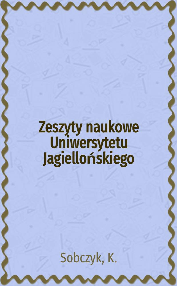 Zeszyty naukowe Uniwersytetu Jagiellońskiego : The late Palaeolithic flint workshops ...