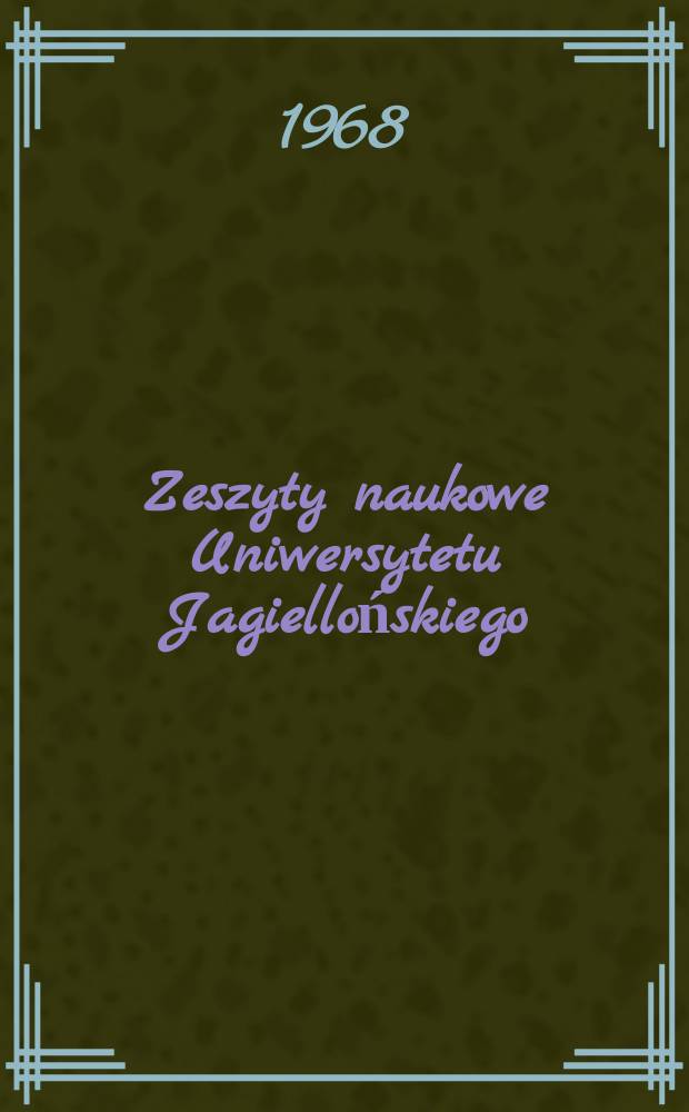 Zeszyty naukowe Uniwersytetu Jagiellońskiego