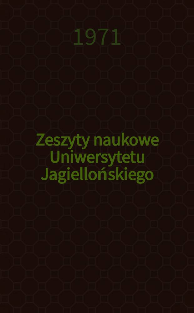 Zeszyty naukowe Uniwersytetu Jagiellońskiego : Problemy geograficzno-ekonomiczne
