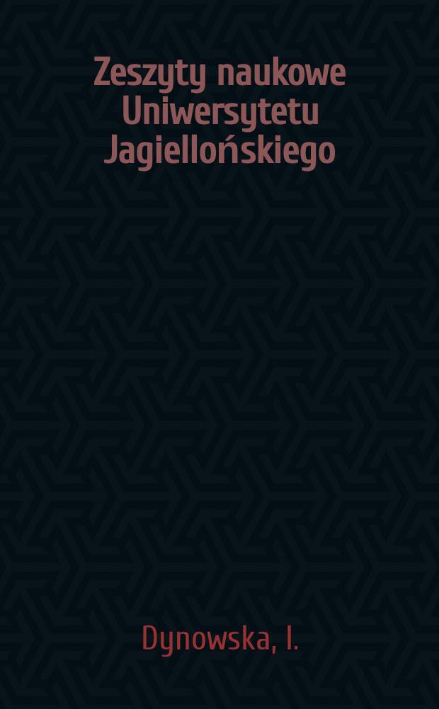 Zeszyty naukowe Uniwersytetu Jagiellońskiego : Typy reżimów rzecznych w Polsce