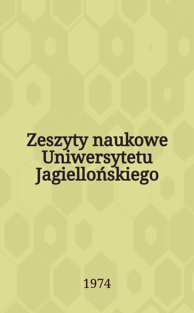 Zeszyty naukowe Uniwersytetu Jagiellońskiego : Z problematyki geografii historycznej