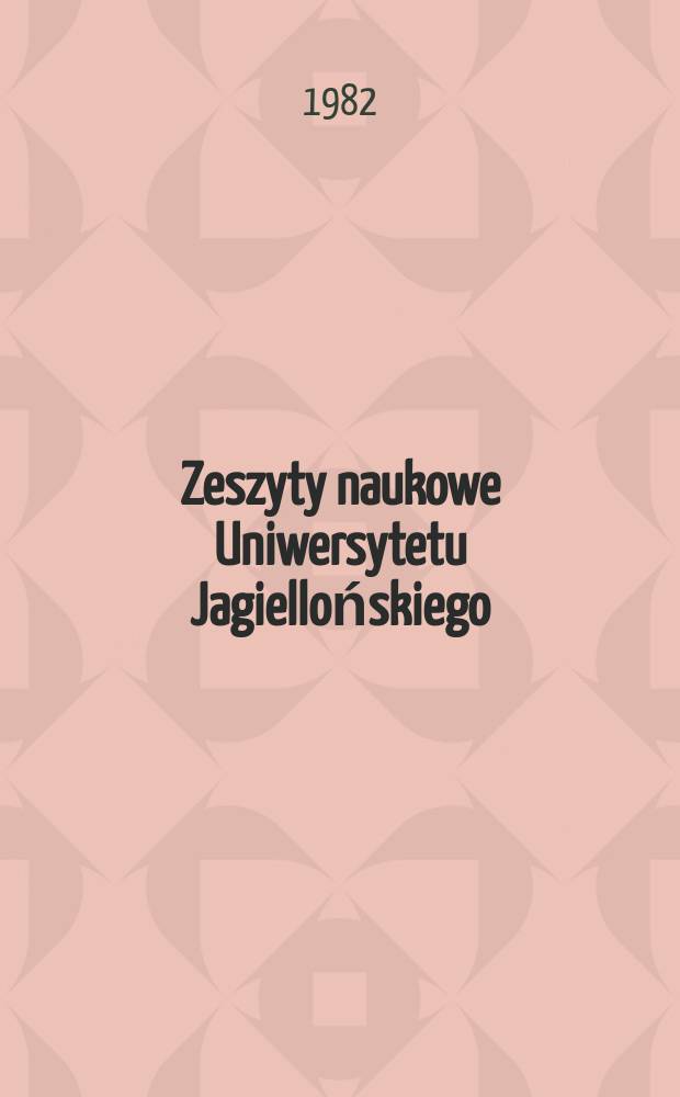 Zeszyty naukowe Uniwersytetu Jagiellońskiego