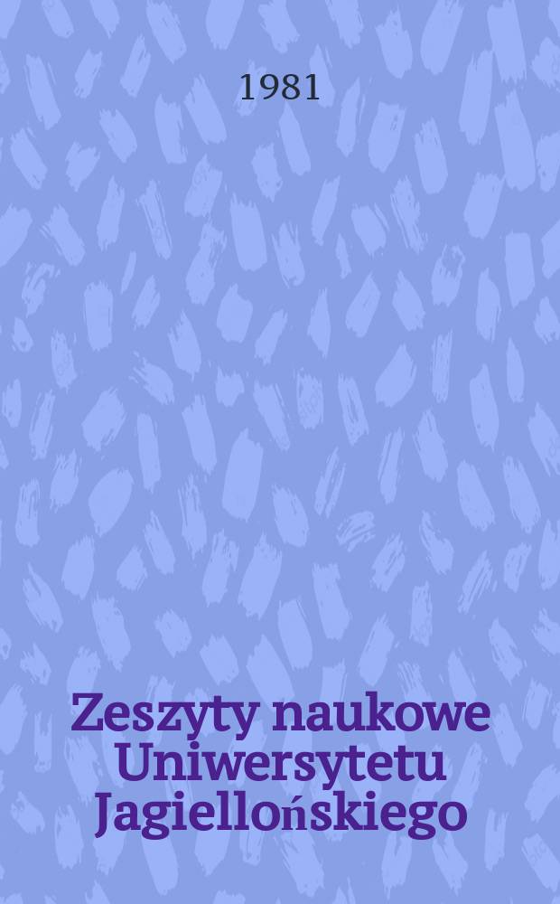 Zeszyty naukowe Uniwersytetu Jagiellońskiego