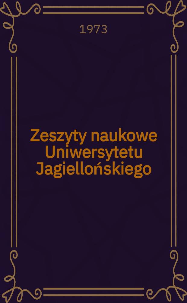 Zeszyty naukowe Uniwersytetu Jagiellońskiego