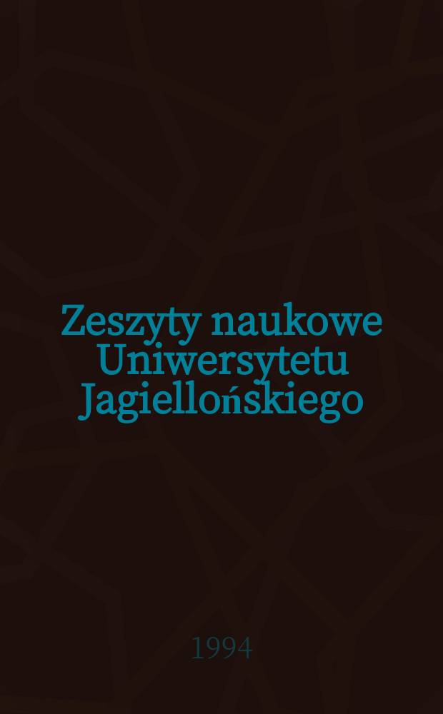 Zeszyty naukowe Uniwersytetu Jagiellońskiego : Przymus i przemoc