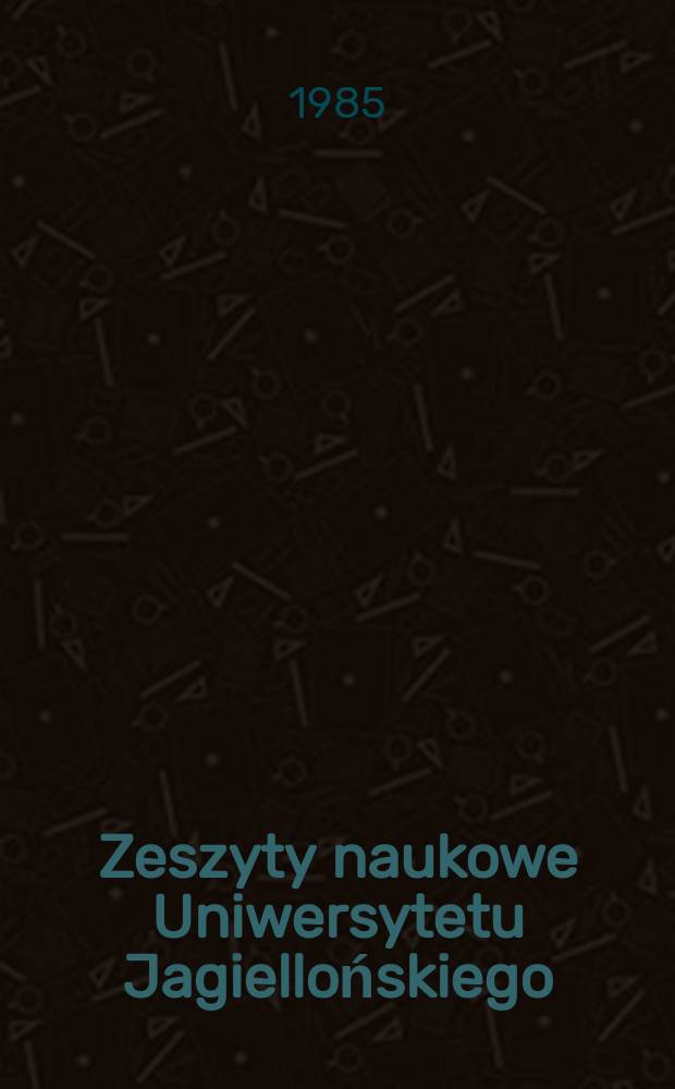 Zeszyty naukowe Uniwersytetu Jagiellońskiego