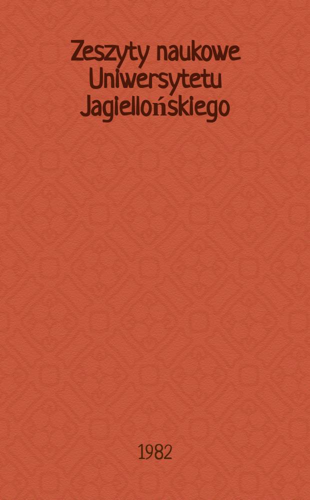 Zeszyty naukowe Uniwersytetu Jagiellońskiego