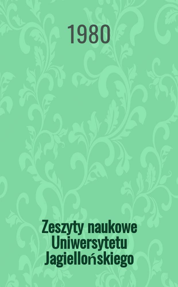 Zeszyty naukowe Uniwersytetu Jagiellońskiego