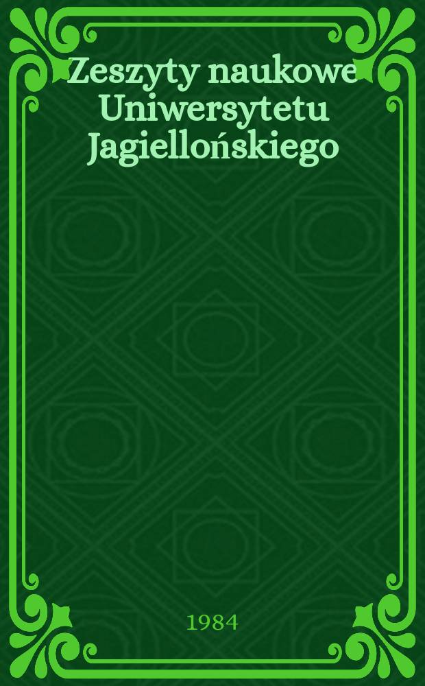 Zeszyty naukowe Uniwersytetu Jagiellońskiego : Studies on social economic geography published on the occasion of the 25th Congress of international geographical union in Paris