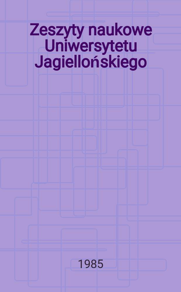 Zeszyty naukowe Uniwersytetu Jagiellońskiego : Polar studies of the Jagiellonian university