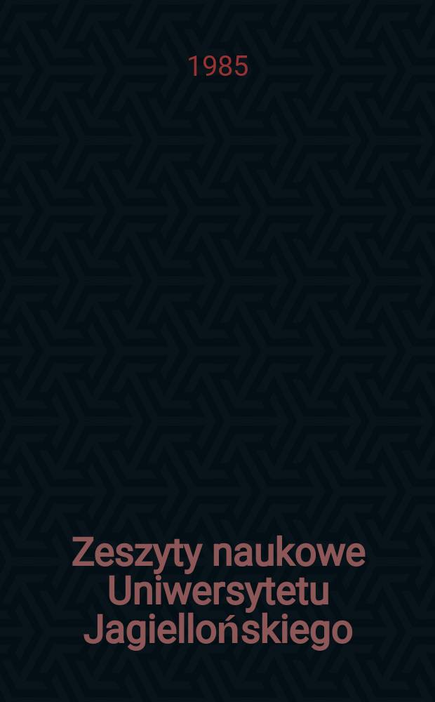 Zeszyty naukowe Uniwersytetu Jagiellońskiego : Ewolucja...