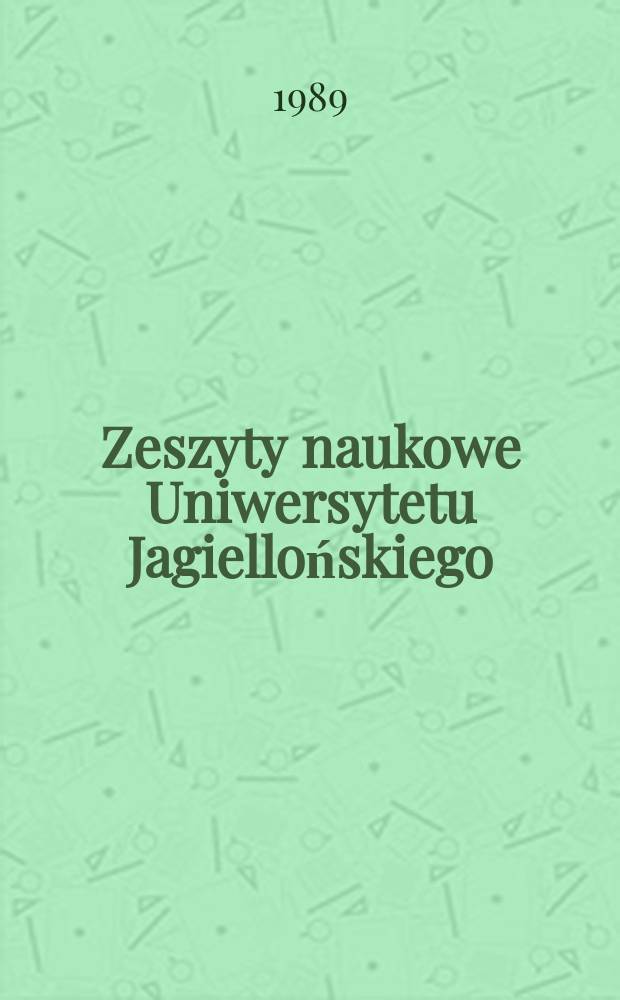 Zeszyty naukowe Uniwersytetu Jagiellońskiego