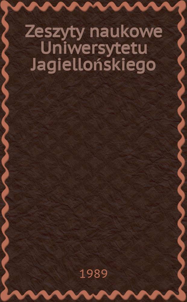 Zeszyty naukowe Uniwersytetu Jagiellońskiego : Karpacka konferencja turystyczna (1985; Kraków)