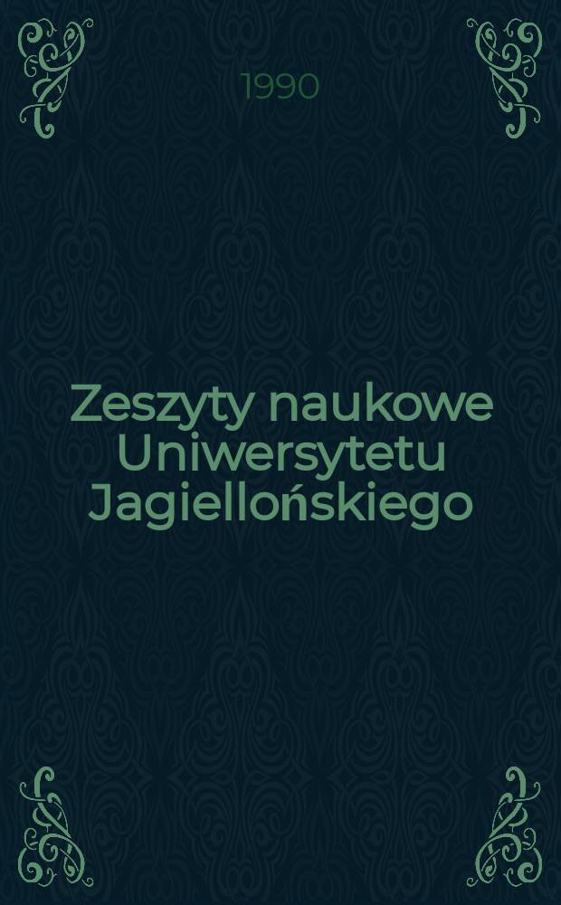 Zeszyty naukowe Uniwersytetu Jagiellońskiego : Polar studies of the Jagiellonian university
