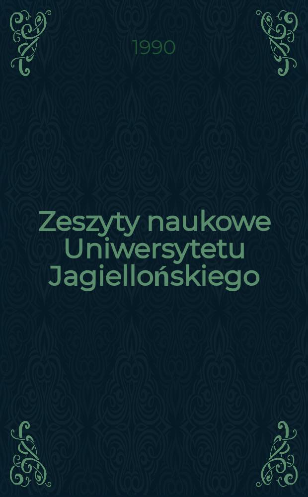 Zeszyty naukowe Uniwersytetu Jagiellońskiego : Polar studies of the Jagiellonian university