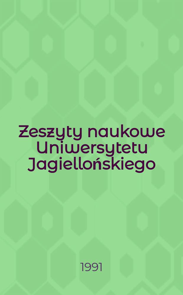 Zeszyty naukowe Uniwersytetu Jagiellońskiego
