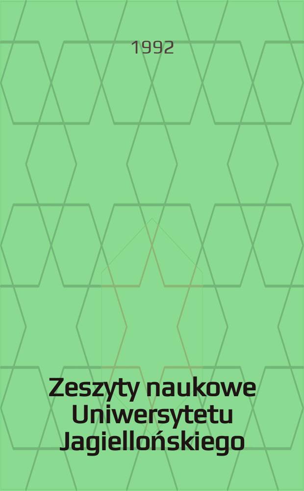 Zeszyty naukowe Uniwersytetu Jagiellońskiego