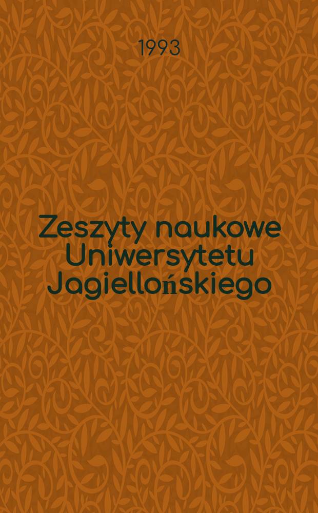 Zeszyty naukowe Uniwersytetu Jagiellońskiego : Diurnal transformations of demographical ...