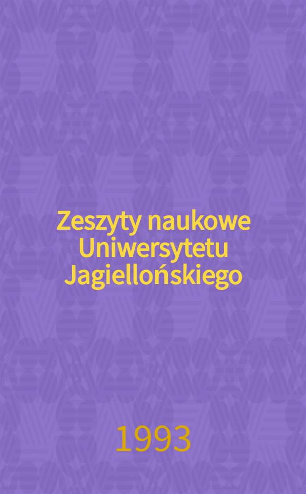Zeszyty naukowe Uniwersytetu Jagiellońskiego : Polar studies of the Jagiellonian university