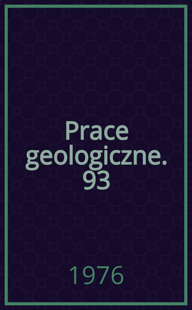 Prace geologiczne. 93 : Geologiczno - inżynierska charakterystyka ...